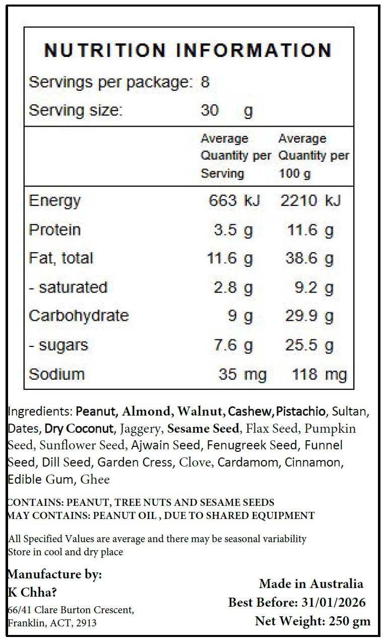 Nuts ko Laddu - 250gm